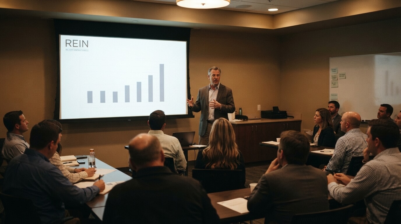 Instructor leading a real estate investing workshop for a small group of Nashville investors